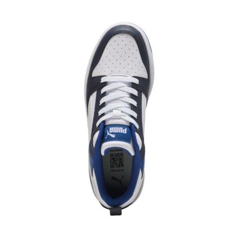 Buty dla dzieci Puma Rebound V6 Lo Mid biało-niebieskie 393833 28
