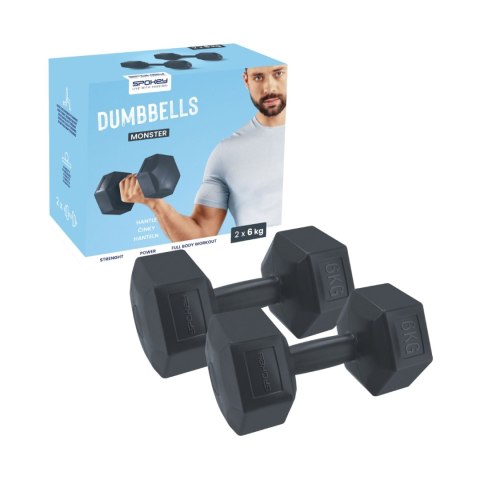 Hantle Spokey Monster 2x6 kg czarne 943623