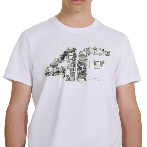 Koszulka męska 4F M3132 biała 4FWAW25TTSHM3132 10S