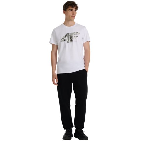 Koszulka męska 4F M3132 biała 4FWAW25TTSHM3132 10S