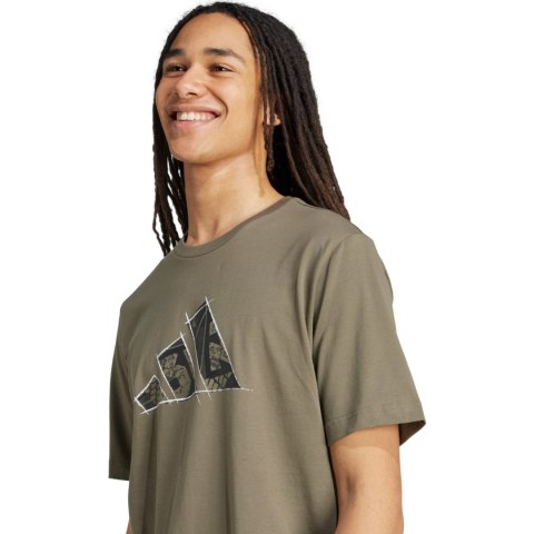 Koszulka męska adidas Logo Graphic oliwkowa KA9801