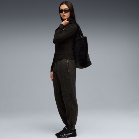 Spodnie damskie Puma ESS Elevated Comfort Wash Sweatpants czarne 688104 01