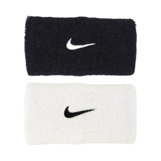 Frotki na rękę Nike Swoosh Wristbands 2 szt. biało-czarne N1012406036OS