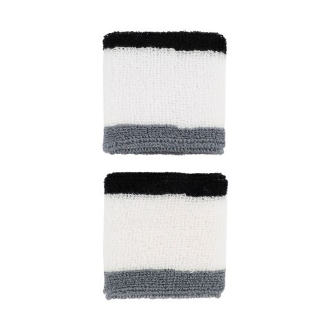 Frotki na rękę Nike Swoosh Wristbands 2 szt. biało-czarne-szare N1012405122OS