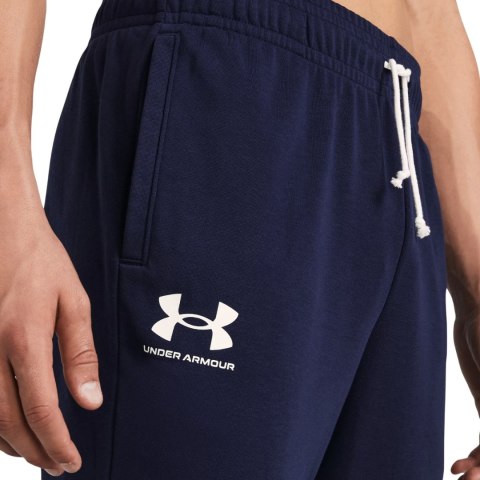 Spodnie męskie Under Armour Rival Terry Jogger granatowe 1380843 410