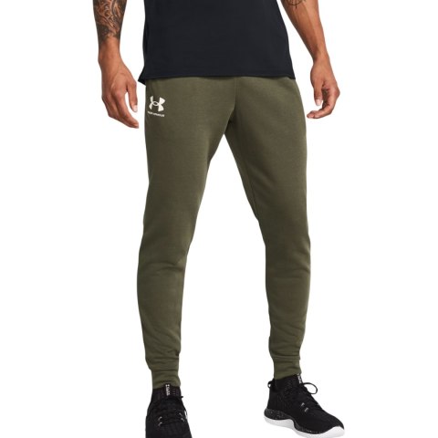 Spodnie męskie Under Armour Rival Terry Jogger khaki 1380843 390