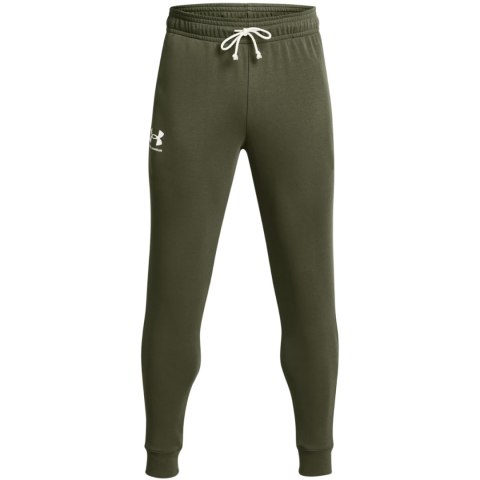 Spodnie męskie Under Armour Rival Terry Jogger khaki 1380843 390