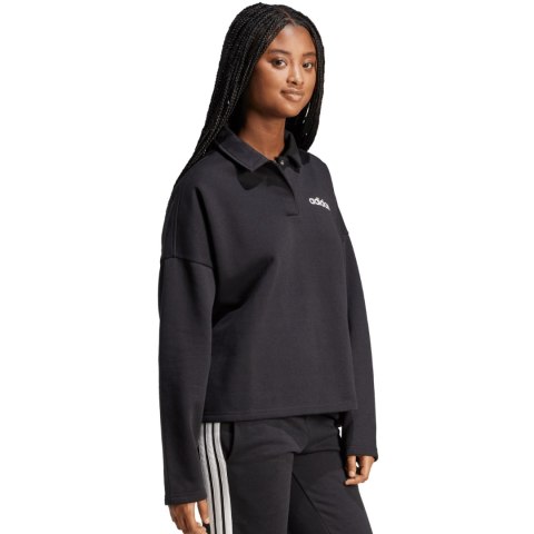 Bluza damska adidas Essentials Linear Polo czarna JM1946