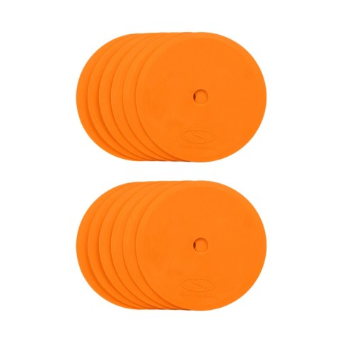 Znaczniki pola płaskie okrągłe Smj 12 szt. pomarańczowe ZPO-O