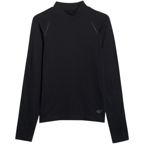 Koszulka męska longsleeve 4F M417 głęboka czerń 4FWAW25TFLOM417 20S