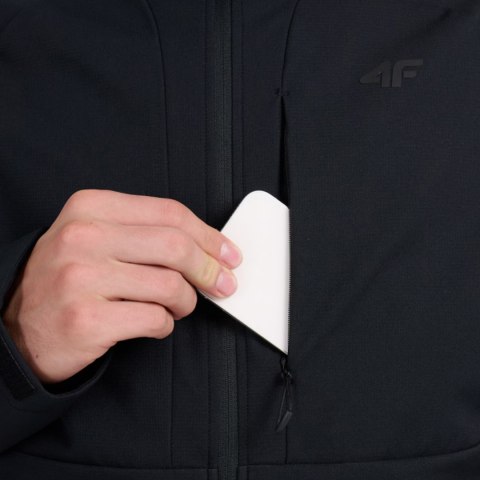 Kurtka męska softshell 4F M503 głęboka czerń 4FWAW25TSOFM503 20S