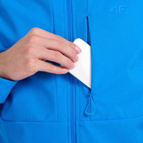 Kurtka męska softshell 4F M503 niebieska 4FWAW25TSOFM503 33S