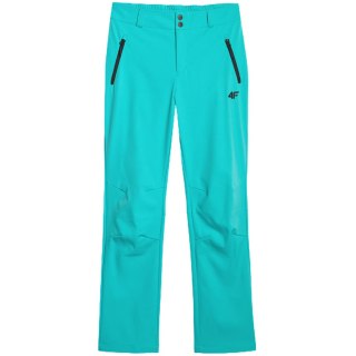 Spodnie trekkingowe damskie 4F softshell FNK F0988 błękit turkusowy 4FWAW25TFTRF0988 48S
