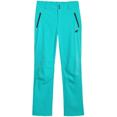 Spodnie trekkingowe damskie 4F softshell FNK F0988 błękit turkusowy 4FWAW25TFTRF0988 48S
