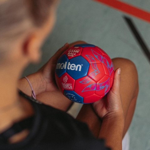 Piłka ręczna Molten H0A1800-W5Z czerwono-niebieska