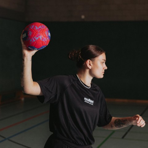 Piłka ręczna Molten IHF Approved Pro Official World Cup 2025 czerwono-niebieska H2A5000-W5Z