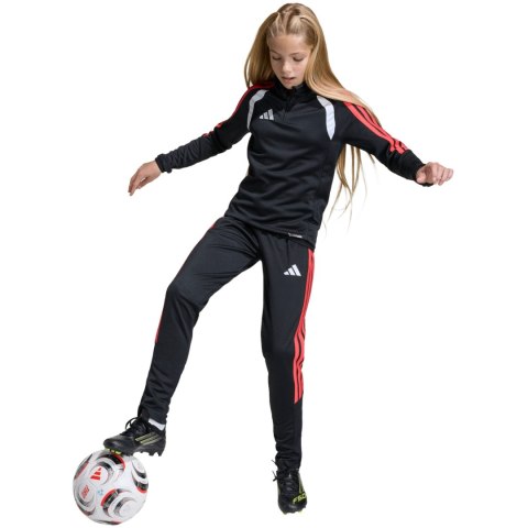 Spodnie dla dzieci adidas Tiro 26 League Slim czarno-czerwone JY7115