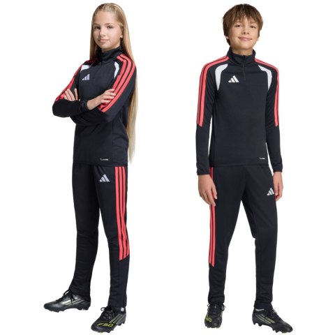 Spodnie dla dzieci adidas Tiro 26 League Slim czarno-czerwone JY7115