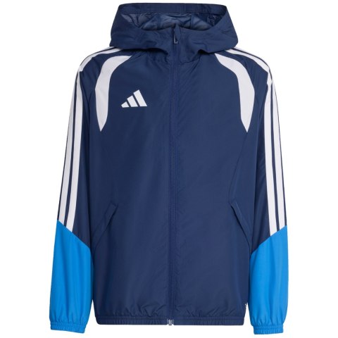 Kurtka dla dzieci adidas Tiro 26 Competition All Weather niebieska JL7300
