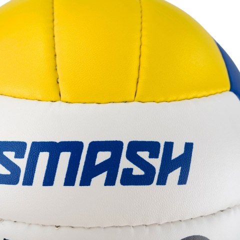 Piłka siatkowa NO10 Smash biało-niebiesko-żółta