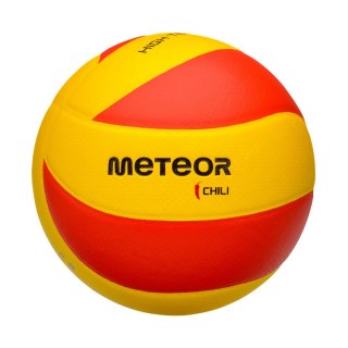Piłka siatkowa Meteor Chili Pu żółto-czerwona 10058