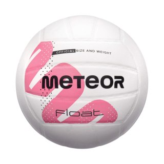 Piłka siatkowa Meteor Pvc biało-różowa 17411