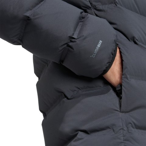 Kurtka męska adidas Helionic Climawarm Stretch Hooded Down czarna JN2114