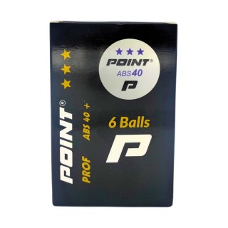 Piłeczki do ping ponga Point Prof ABS40 *** 6 szt. białe