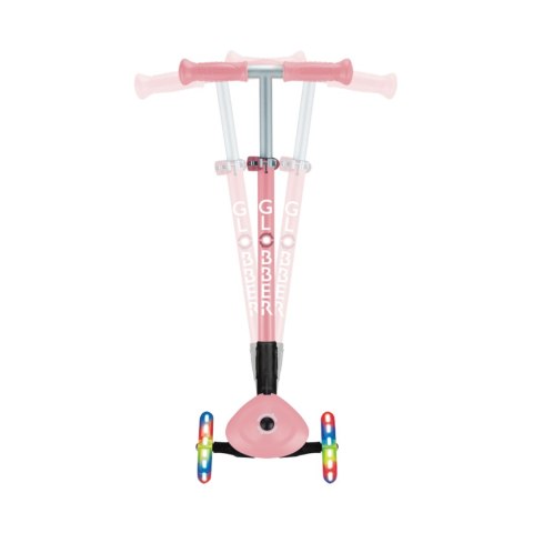 Hulajnoga SMJ Globber 3-kołowa 432-211-3 Primo Foldable Lights pastelowy róż