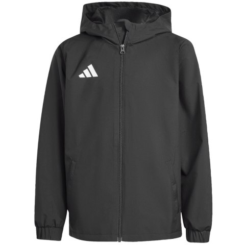 Kurtka dla dzieci adidas Entrada 26 All Weather czarna JZ9104