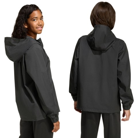 Kurtka dla dzieci adidas Entrada 26 All Weather czarna JZ9104