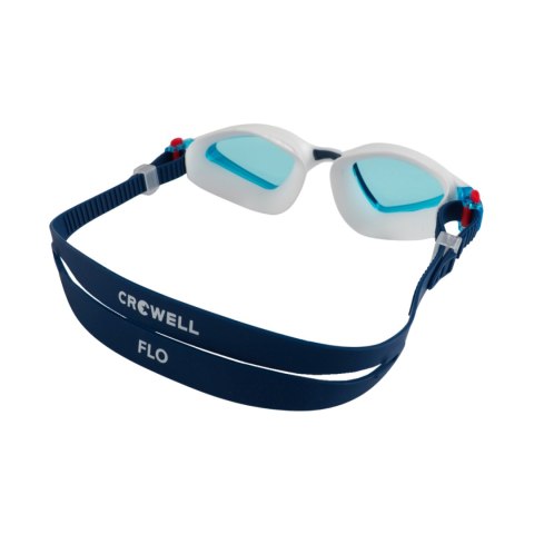 Okulary pływackie Crowell GS20 Flo biało-niebieskie