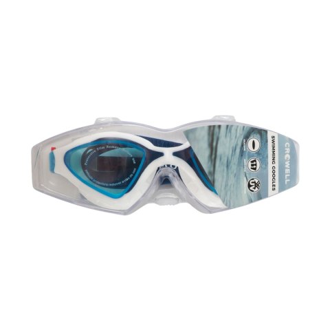 Okulary pływackie Crowell GS20 Flo biało-niebieskie
