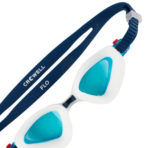 Okulary pływackie Crowell GS20 Flo biało-niebieskie