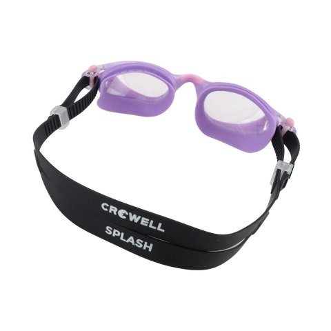 Okulary pływackie dla dzieci Crowell GS23 Splash fioletowo-czarne