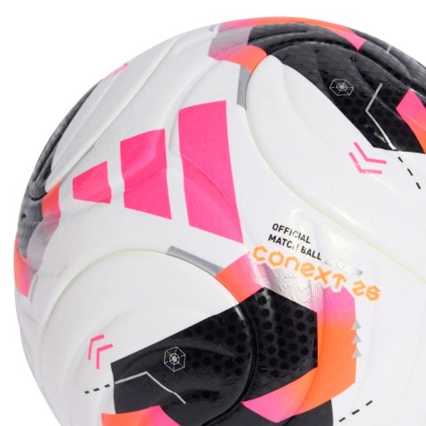 Piłka nożna adidas Conext 26 Pro biało-różowo-czarna KE5866