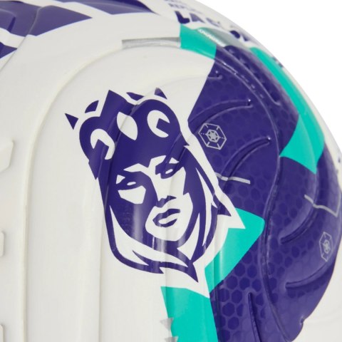 Piłka nożna adidas Queens League mini biało-fioletowo-zielona KE8233