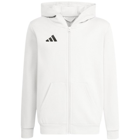 Bluza dla dzieci adidas Entrada 26 Full Zip Hoodie biała KH1783