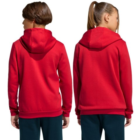 Bluza dla dzieci adidas Entrada 26 Full Zip Hoodie czerwona KH1781