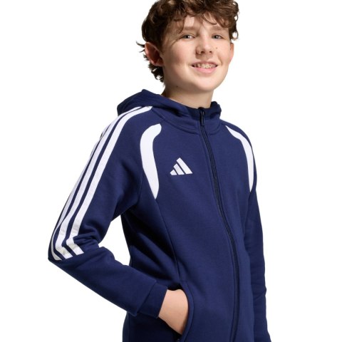 Bluza dla dzieci adidas Tiro 26 League Sweat Full Zip Hoodie granatowa KF3322