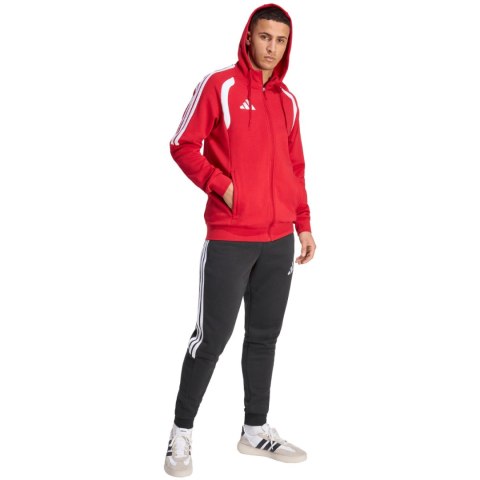 Bluza męska adidas Tiro 26 League Sweat Full Zip Hoodie czerwona KF9106