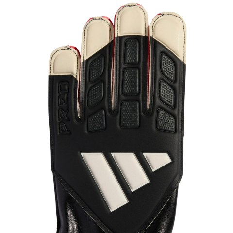 Rękawice bramkarskie dla dzieci adidas Predator Training czarno-biało-czerwone KR0472