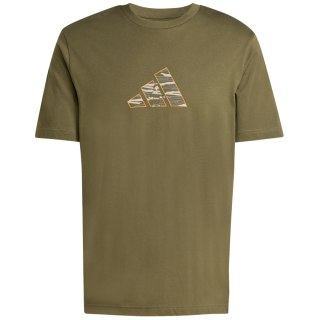 Koszulka męska adidas Camo Explorer Graphic oliwkowa JZ7502