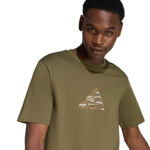 Koszulka męska adidas Camo Explorer Graphic oliwkowa JZ7502