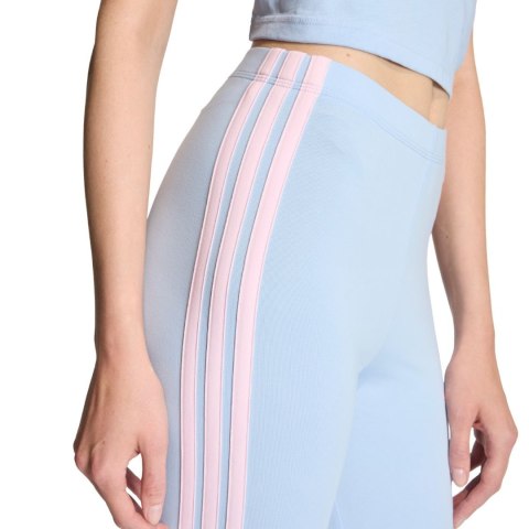 Legginsy damskie adidas Essentials 3-Stripes Cotton błękitne KD2352