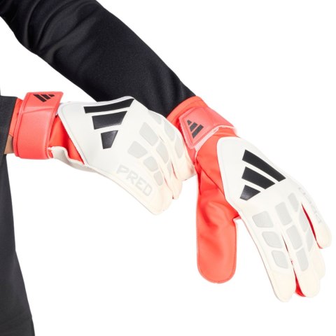 Rękawice bramkarskie adidas Predator Training biało-czerwone JY6311