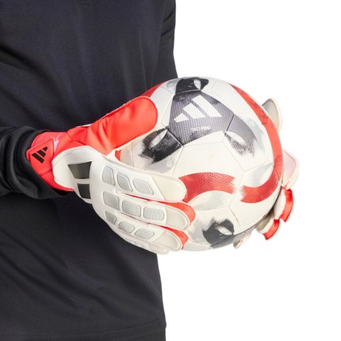 Rękawice bramkarskie adidas Predator Training biało-czerwone JY6311