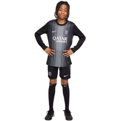 Koszulka dla dzieci Nike PSG Goalkeeper Stadium 2025/26 czarna HJ5267 010