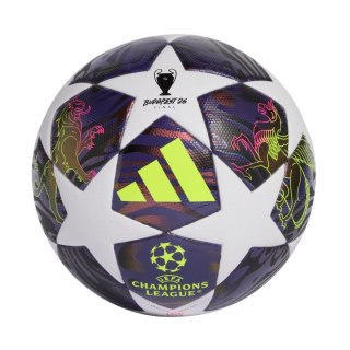 Piłka nożna adidas UCL 25/26 Final League J350 fioletowo-biała JX9098