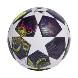 Piłka nożna adidas UCL 25/26 Final League J350 fioletowo-biała JX9098